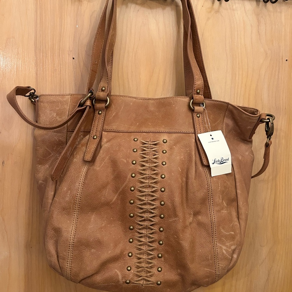 Lucky Brand Tan Leather Tote Bag